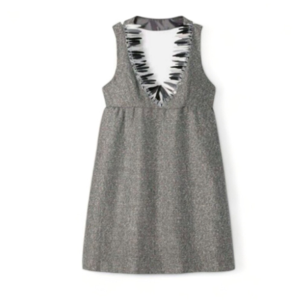 Anna Sui Halter Metallic Grey Dress